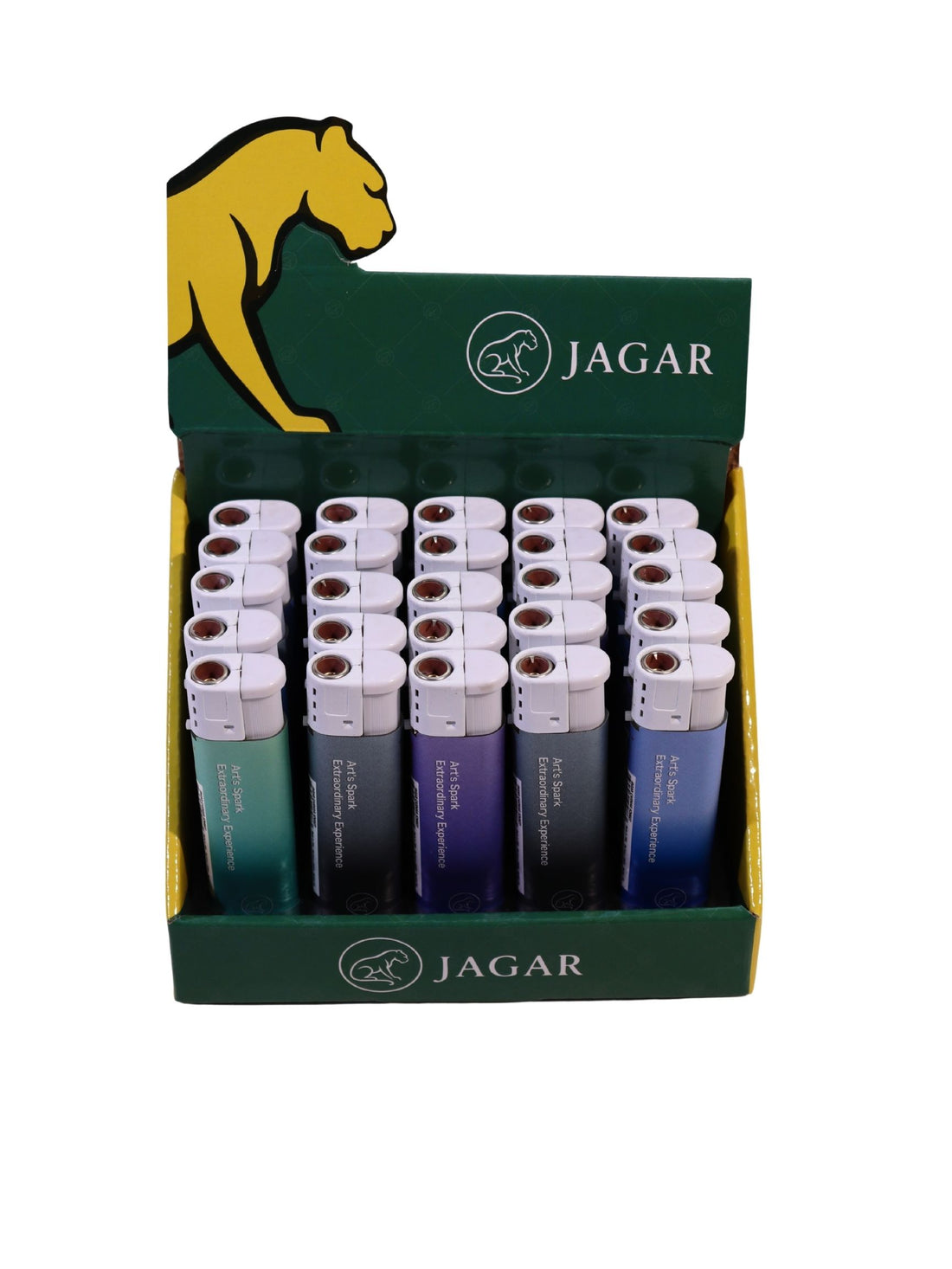 Jagar 25'li Paket Çakmak 5 Renk Çakmak JCM027