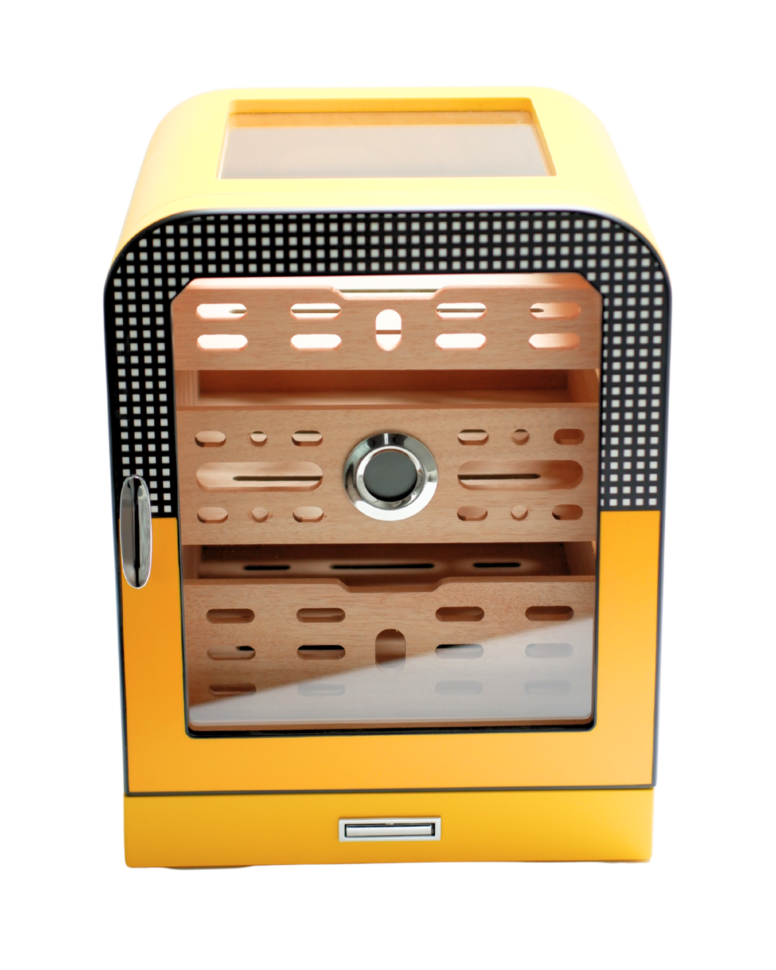 Cohiba Tasarım Aksesuar Çekmeceli Camlı Sedir Humidor Puro Kutusu Phum0254
