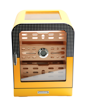 Parmida Tasarım Aksesuar Çekmeceli Camlı Sedir Humidor Puro Kutusu Phum0254