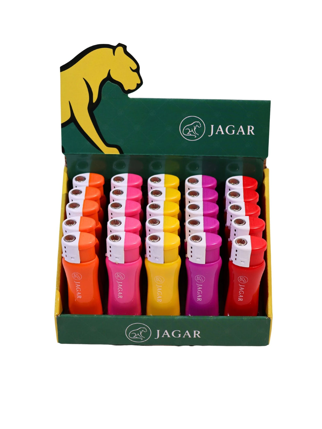 Jagar 25'li Paket Çakmak 5 Renk Çakmak JCM025