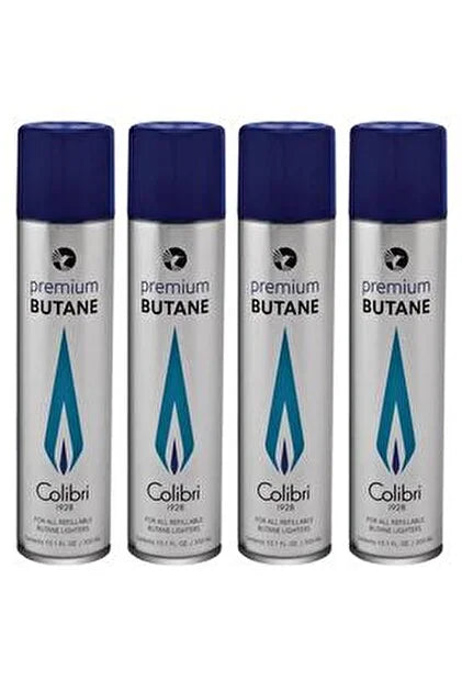 Colibri 4'lü Premium Butane Gaz Pürmüzlü Çakmak Gazı 300 ML CBG002