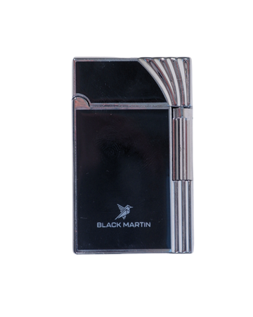 Black Martin Soft Flame Çakmak Siyah-Gümüş BM443