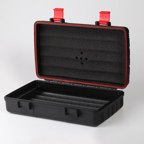 Parmida Kırmızı Siyah Nem Ölçerli Seyahat Humidoru PSH006