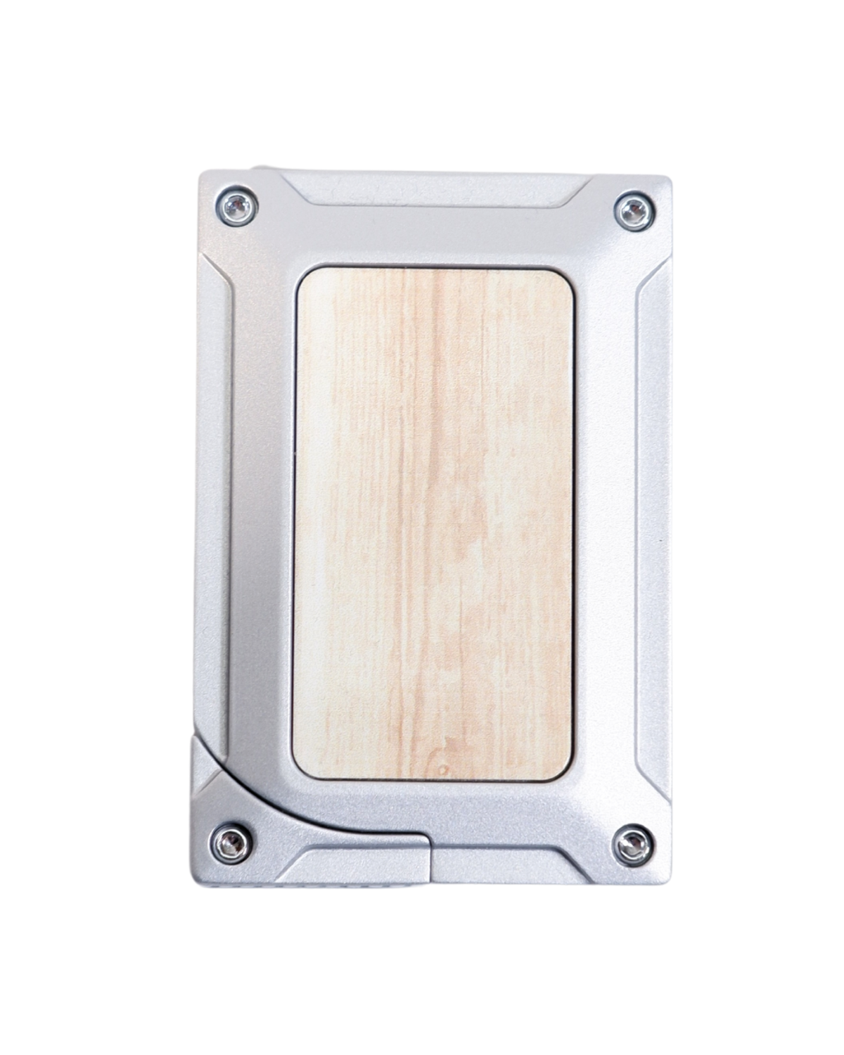 Caseti Gümüş Ahşap Desenli Tek Torch Puro Çakmağı CA-445B(3)