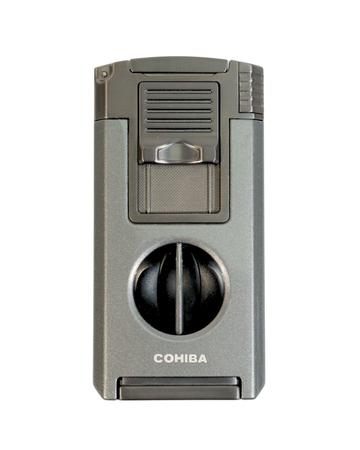 Cohiba Gri Dört Fonksiyonlu Çift Torch Puro Çakmak CCM0844