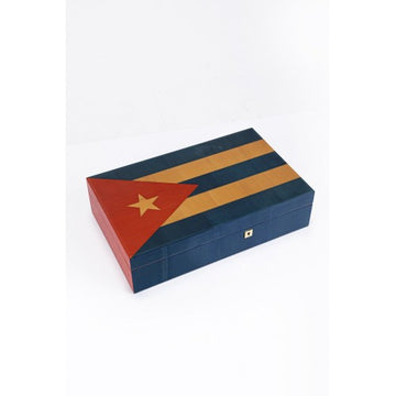 Parmida Küba Bayraklı Sedir Ağacı Nemlendirici Humidor PHUM0198