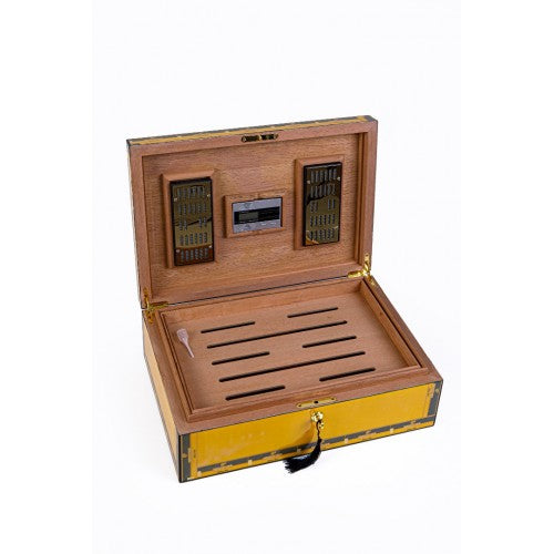Cohiba Sarı Havana Cigars İspanyol Sedir Ağacı Nemlendirici Humidor PHUM195 – farklı açıdan görünüm