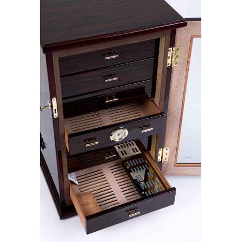 Cohiba 7 Çekmeceli Humidor Puro Saklama Kutusu PHUM0185 – farklı açıdan görünüm