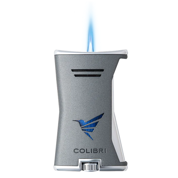 Colibri Slim Gunmetal-Mavi Tek Torch Jet Alev Puro Çakmak LI225T4 – detay görünümü