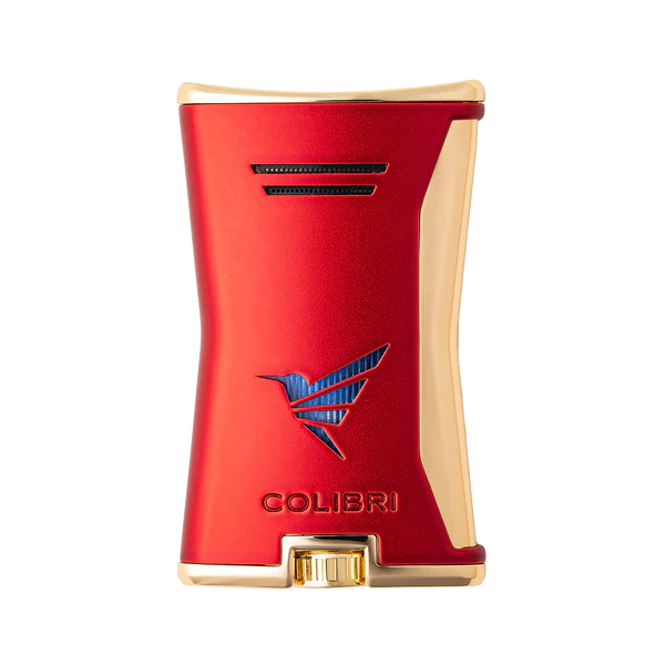 Colibri Slim Kırmızı-Gold Tek Torch Jet Alev Puro Çakmak LI225T5