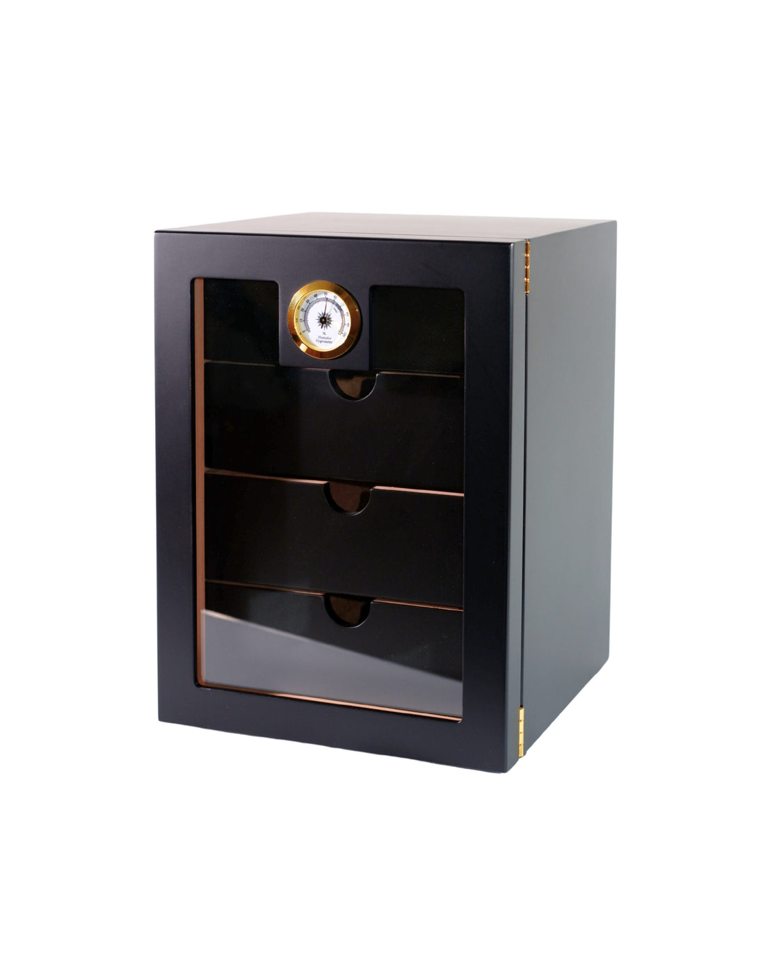 Parmida Siyah 4 Raflı İspanyol Sedir Ağacı Nemlendirici Humidor PHUM0210
