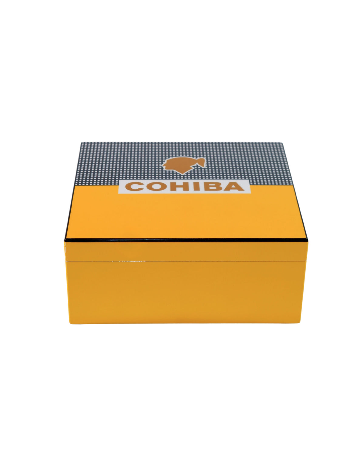 Cohiba Sarı-Gri Nokta Tasarımlı Sedir Ağacı Nemlendirici Humidor CHUM014