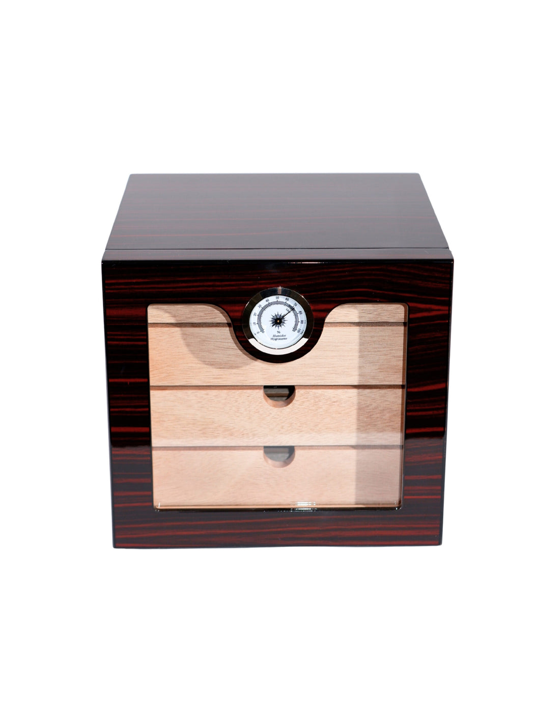 Parmida Parlak Vişne 4 Raflı Sedir Ağacı Nemlendirici Humidor PHUM0206