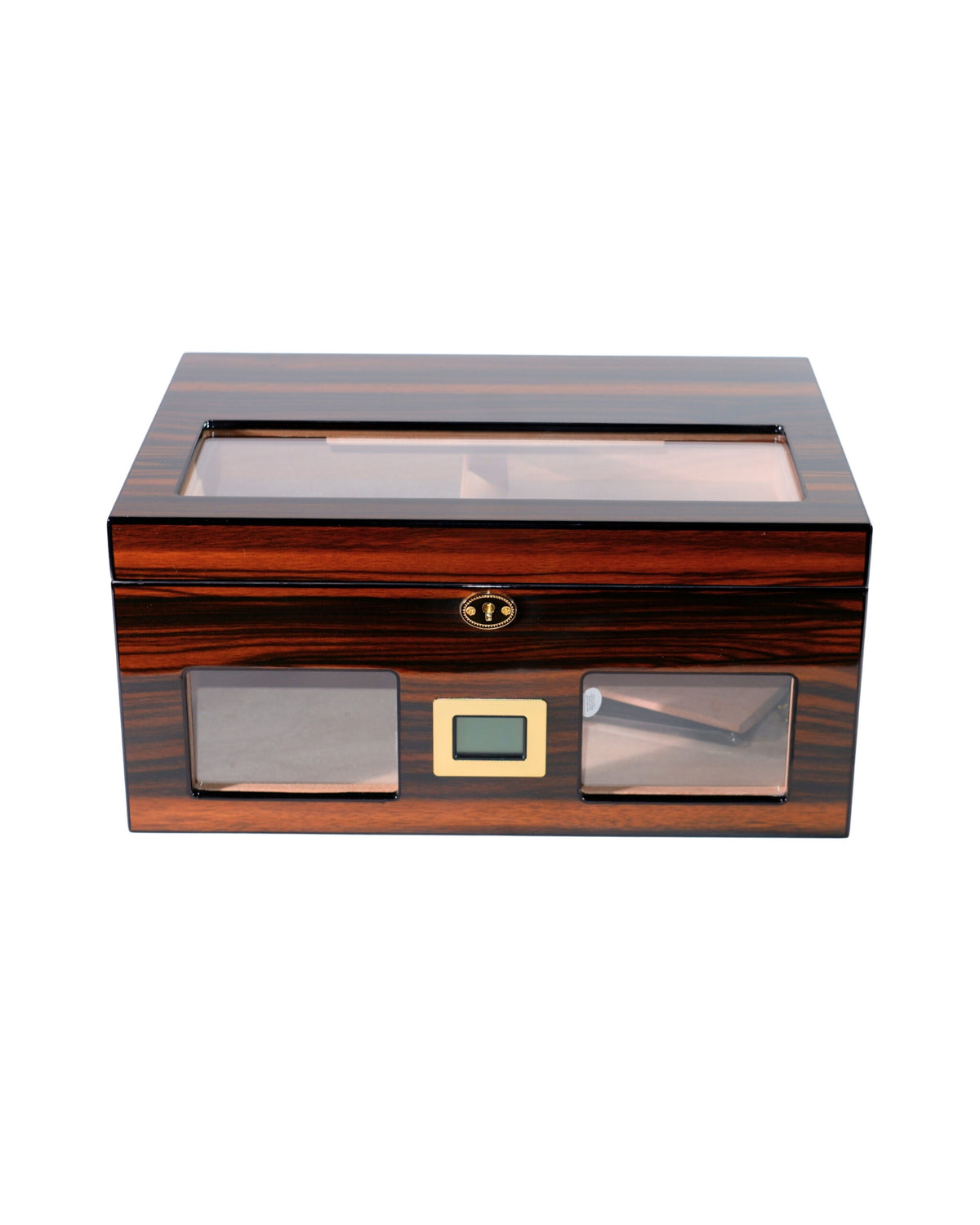 Parmida Parlak Ahşap Raflı Sedir Ağacı Nemlendirici Humidor PHUM0143 PHUM0224
