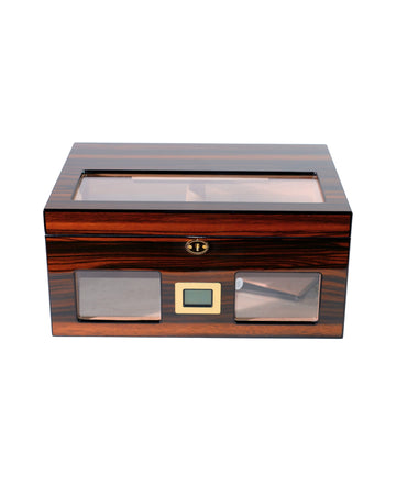 Parmida Parlak Ahşap Raflı Sedir Ağacı Nemlendirici Humidor PHUM0143 PHUM0224