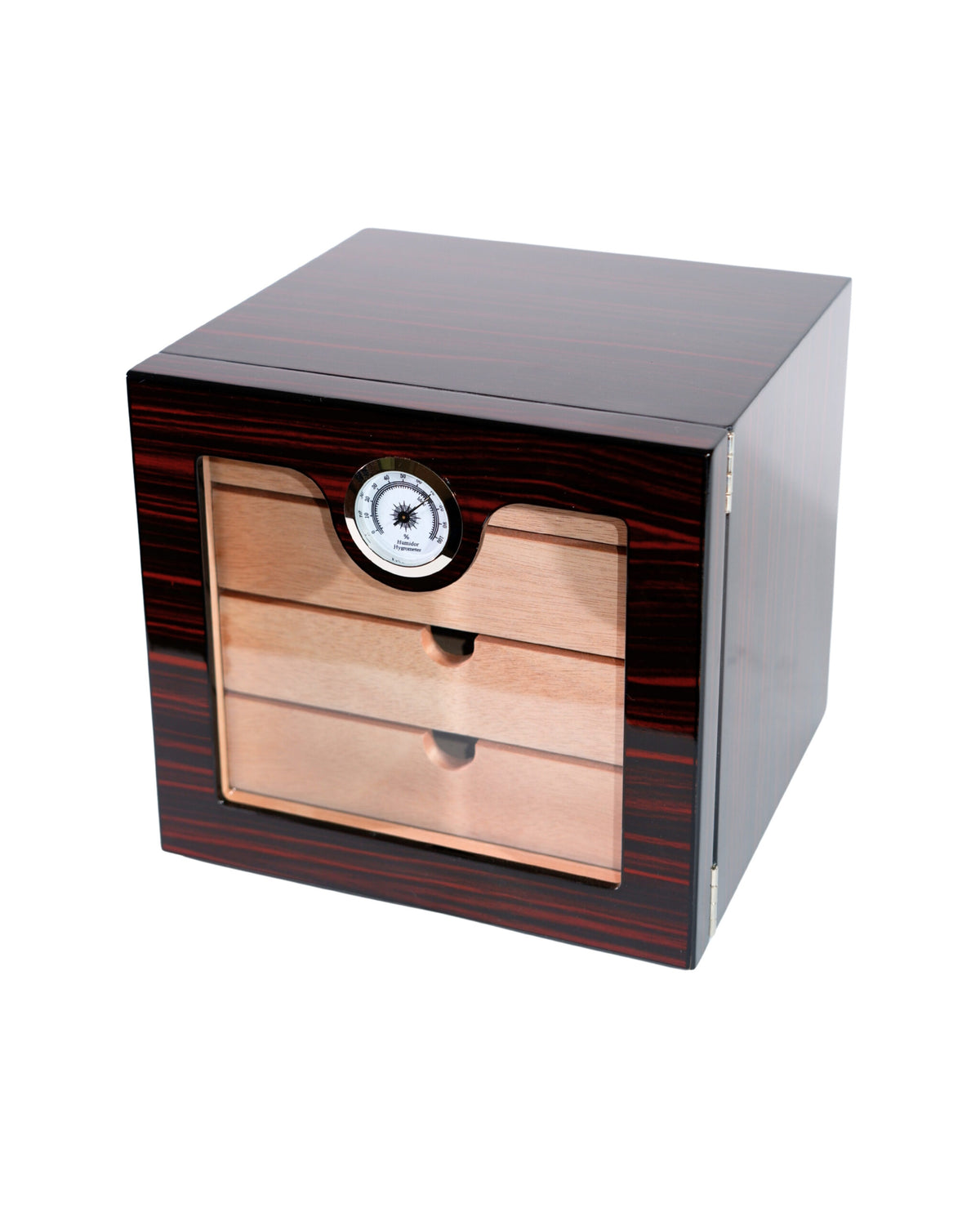 Parmida Parlak Vişne 4 Raflı Sedir Ağacı Nemlendirici Humidor PHUM0206 – farklı açıdan görünüm