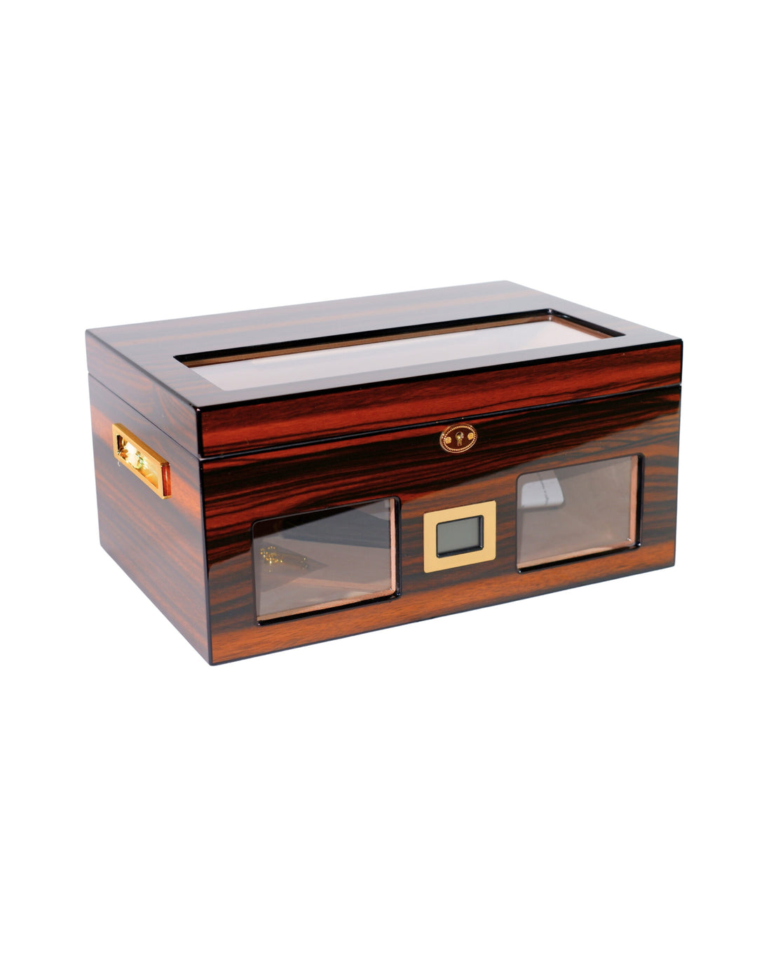 Parmida Parlak Ahşap Raflı Sedir Ağacı Nemlendirici Humidor PHUM0143 PHUM0224