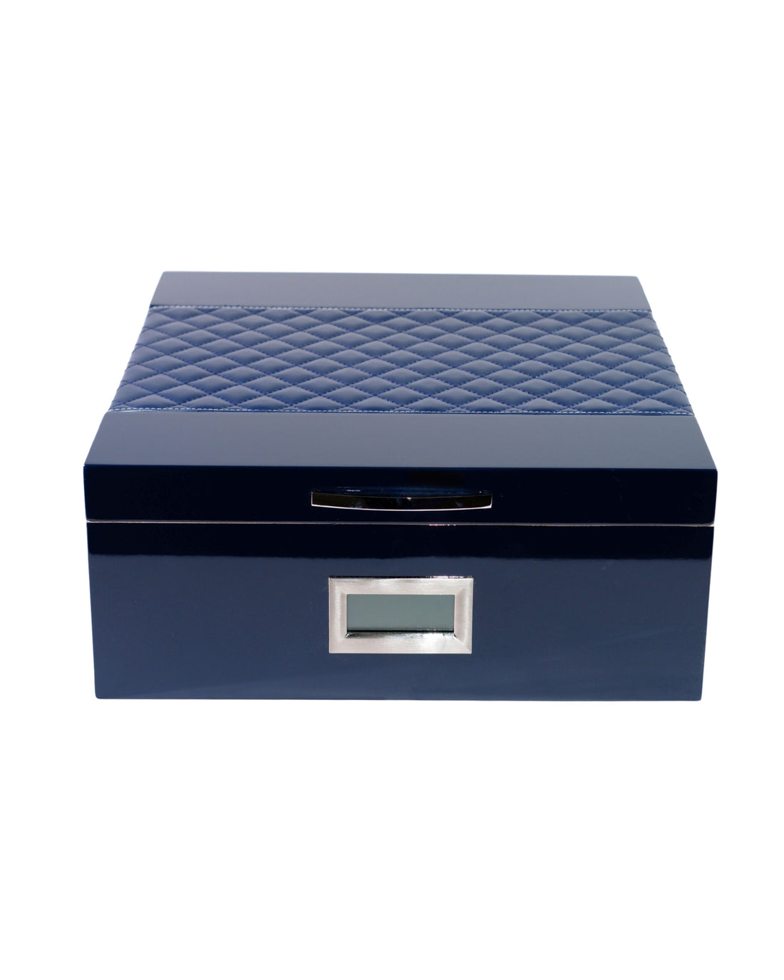 Parmida Mavi Deri Geçişli Sedir Ağacı Nemlendirici Humidor PHUM0219
