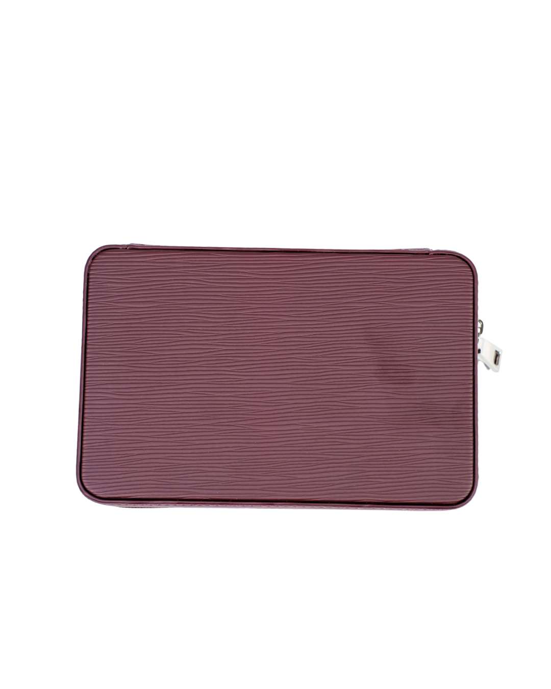 Parmida Bordo Çizgili Desenli Deri Puro Taşıma Çantası - Seyahat Humidoru PSH0100