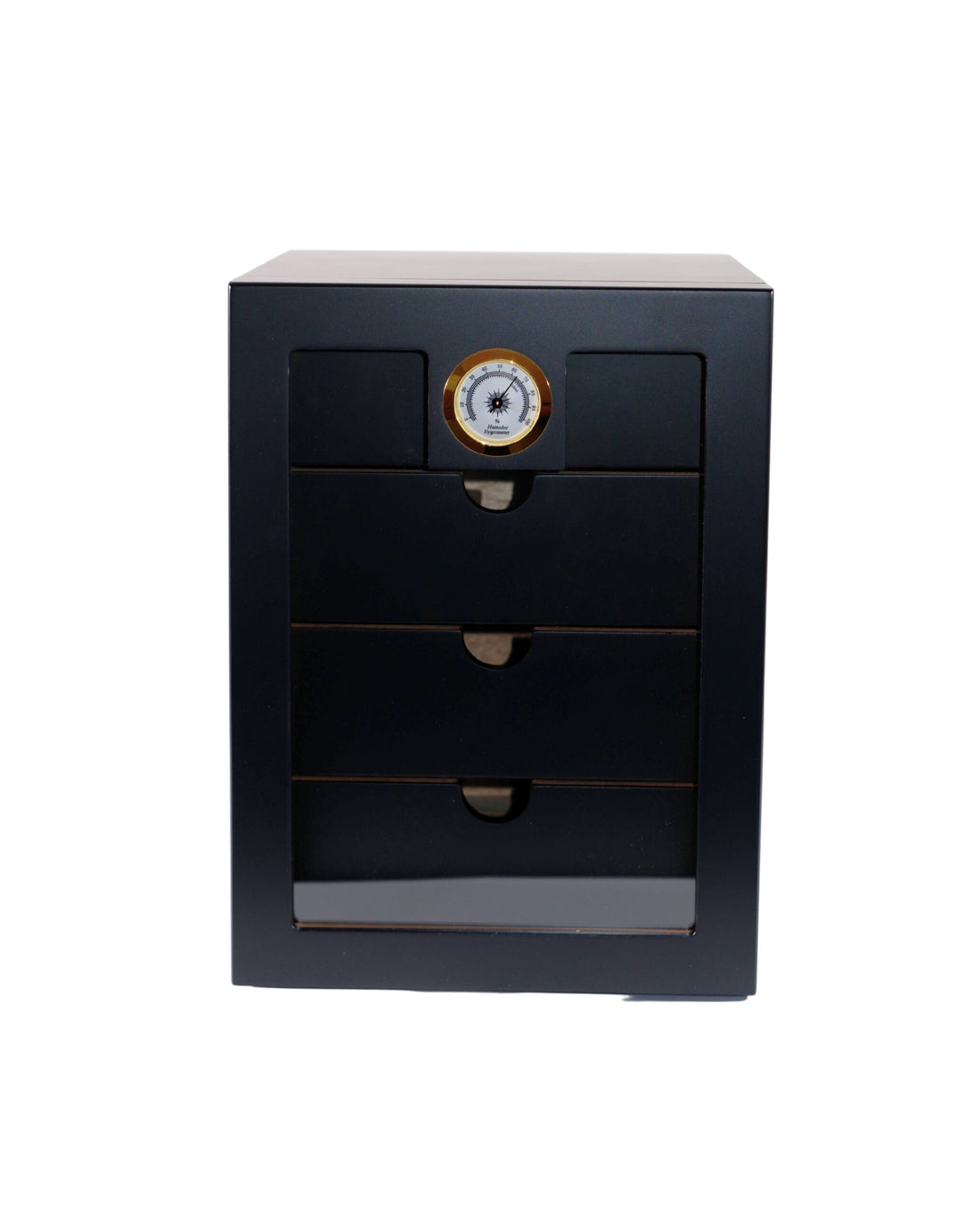 Parmida Siyah 4 Raflı İspanyol Sedir Ağacı Nemlendirici Humidor PHUM0210