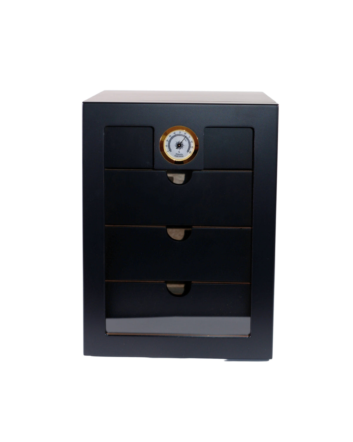 Parmida Siyah 4 Raflı İspanyol Sedir Ağacı Nemlendirici Humidor PHUM0210