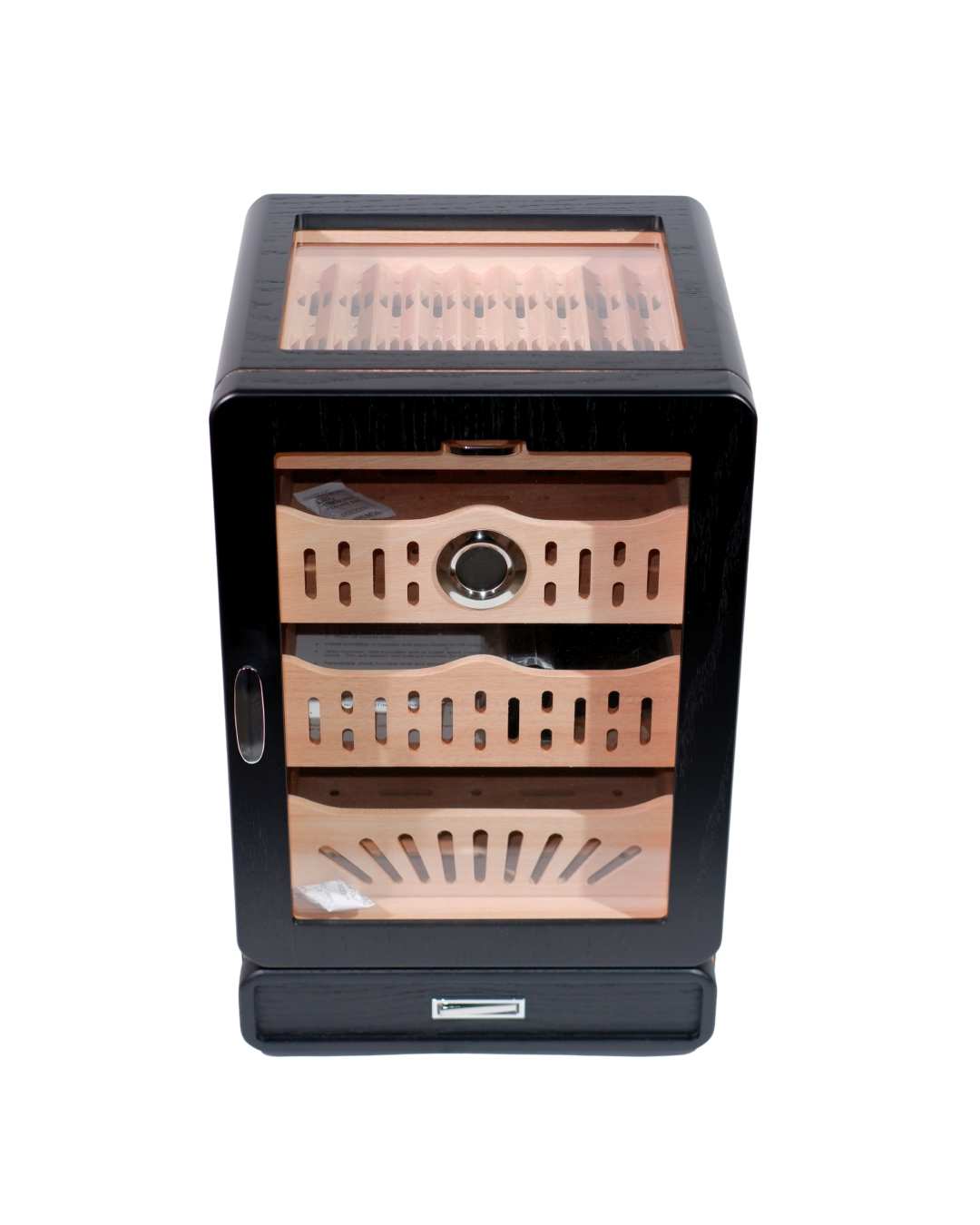 Parmida Siyah 3 Raflı Sedir Ağacı Nemlendirici Humidor PHUM0204
