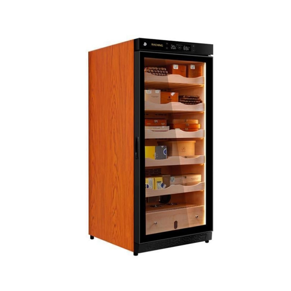 Raching Ahşap - Siyah Elektronik Humidor - Puro Dolabı C230A