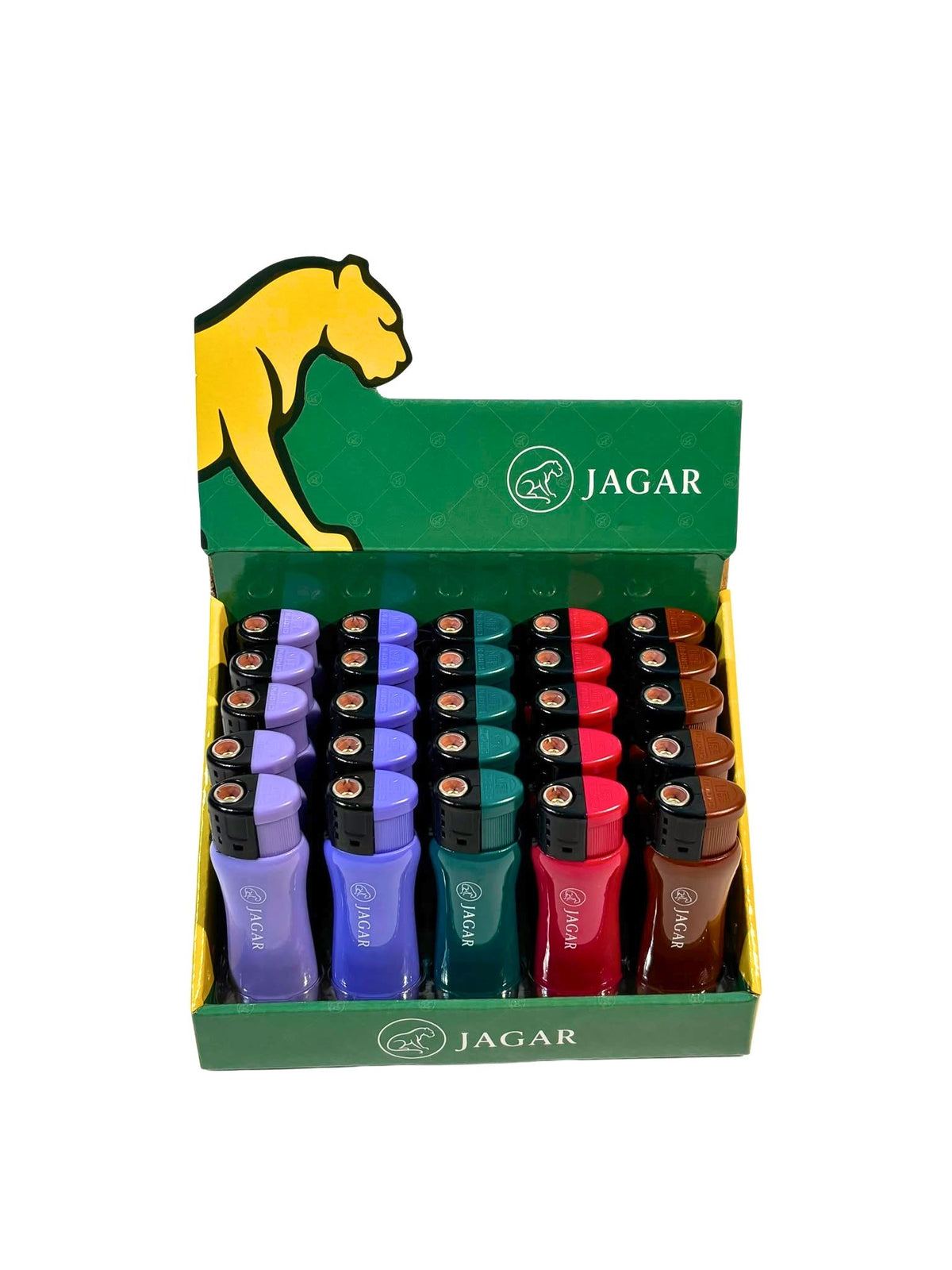 Jagar 25'li Paket Çakmak 5 Renk Çakmak JCM024
