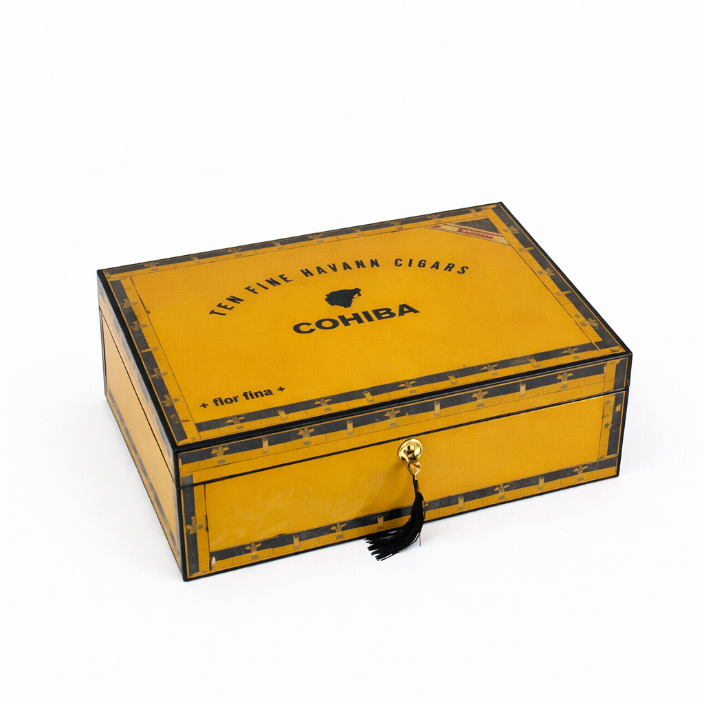 Cohiba Sarı Havana Cigars İspanyol Sedir Ağacı Nemlendirici Humidor PHUM195