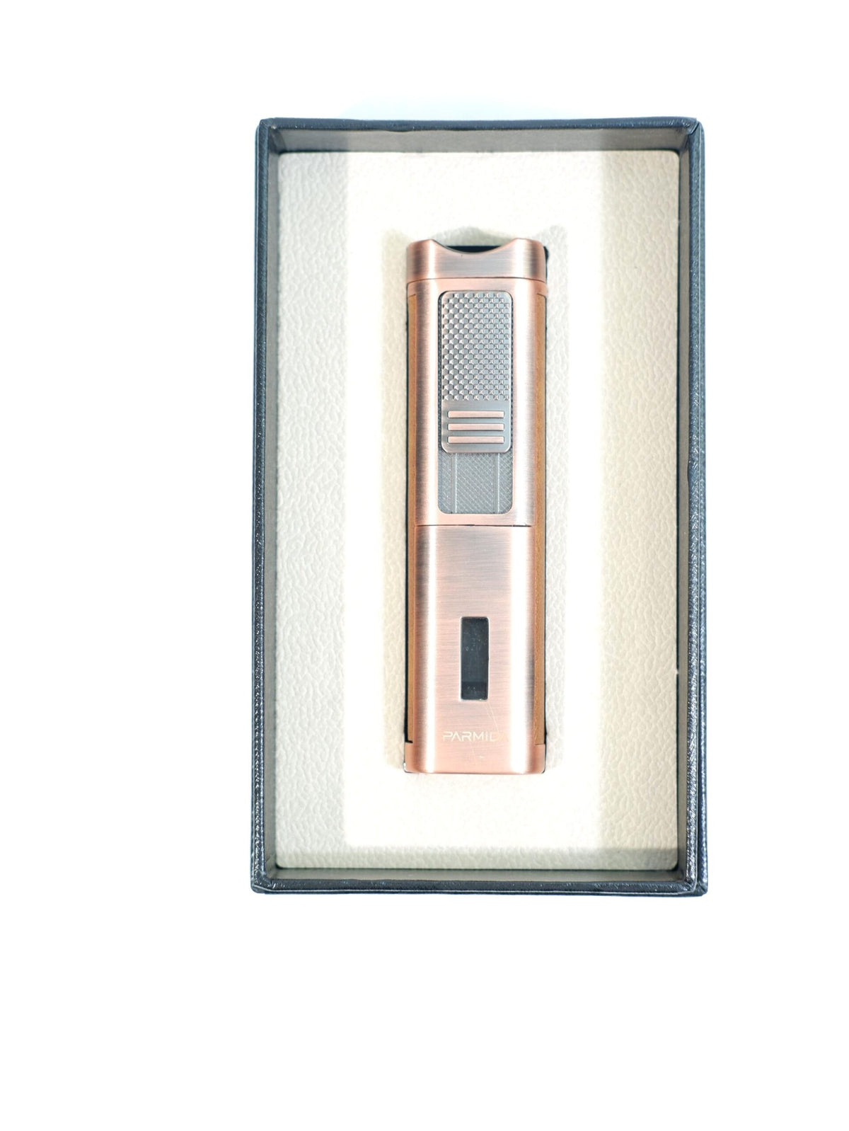 Parmida Kahverengi Deri Kaplamalı Üç Torch Puro Çakmak PCM0981 – farklı açıdan görünüm