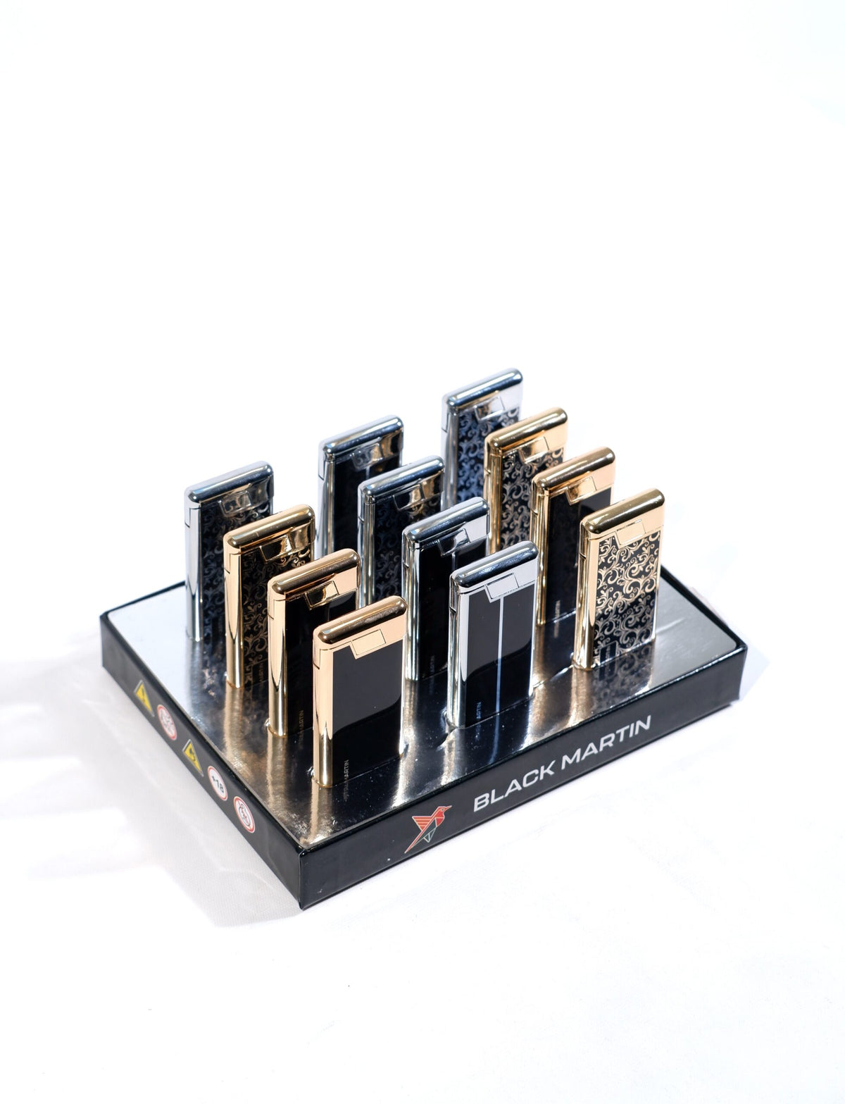 Black Martin Tek Torch Çakmak Siyah-Gold BM471 – yakından görünüm