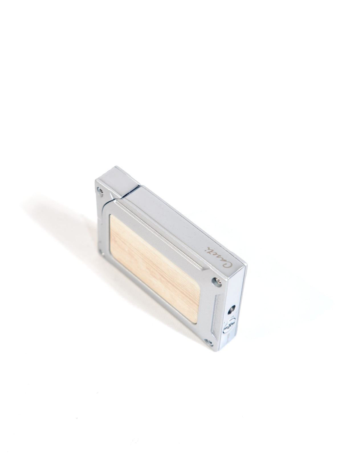 Caseti Gümüş Ahşap Desenli Tek Torch Puro Çakmağı CA-445B(3) – yakından görünüm