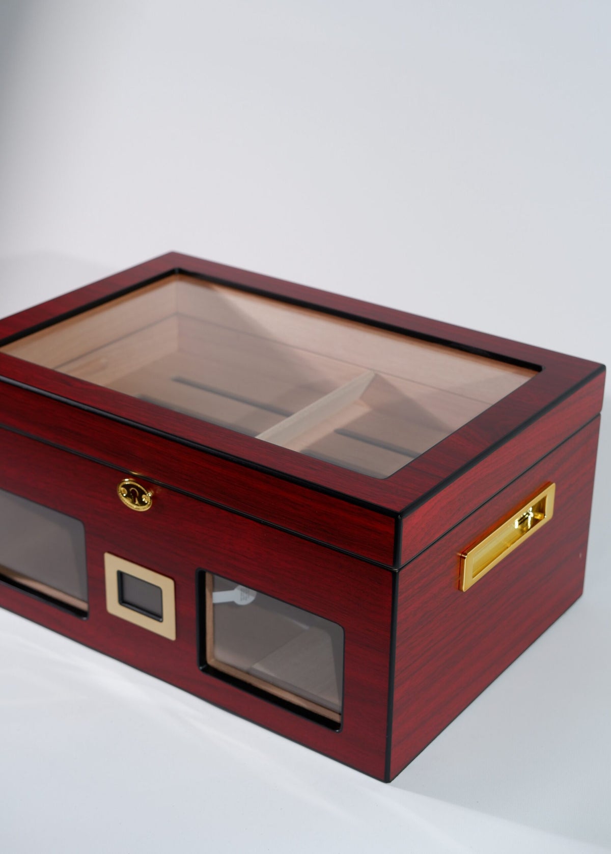 Parmida Mat Vişne Raflı Sedir Ağacı Nemlendirici Humidor PHUM0225 – yakından görünüm