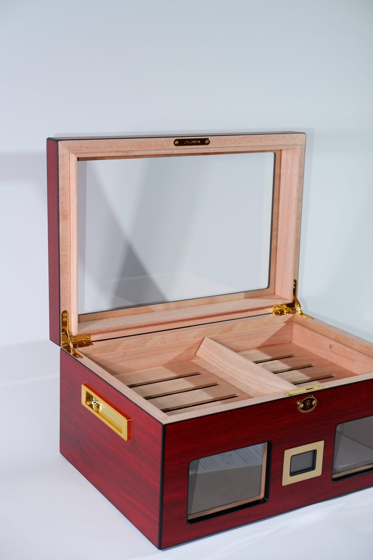 Parmida Mat Vişne Raflı Sedir Ağacı Nemlendirici Humidor PHUM0225 – detay görünümü