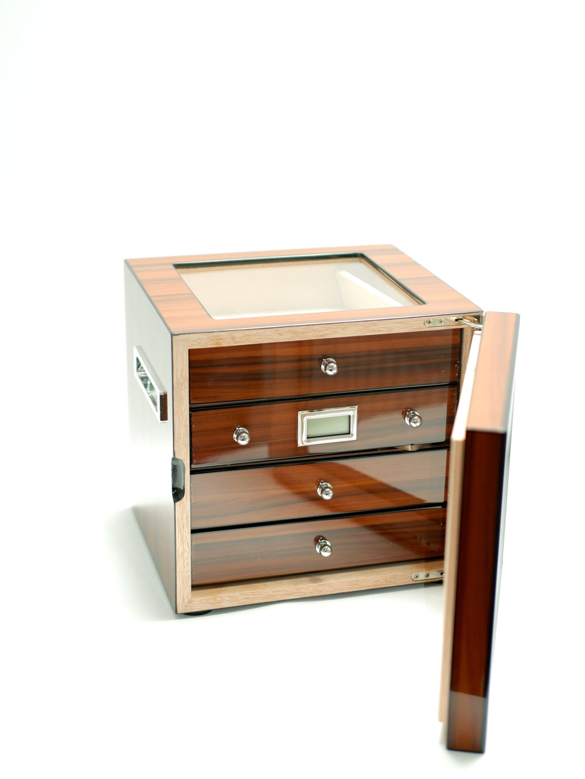 Parmida Kahverengi Humidor 3 Katlı Puro Saklama Kutusu PHUM0249 – detay görünümü