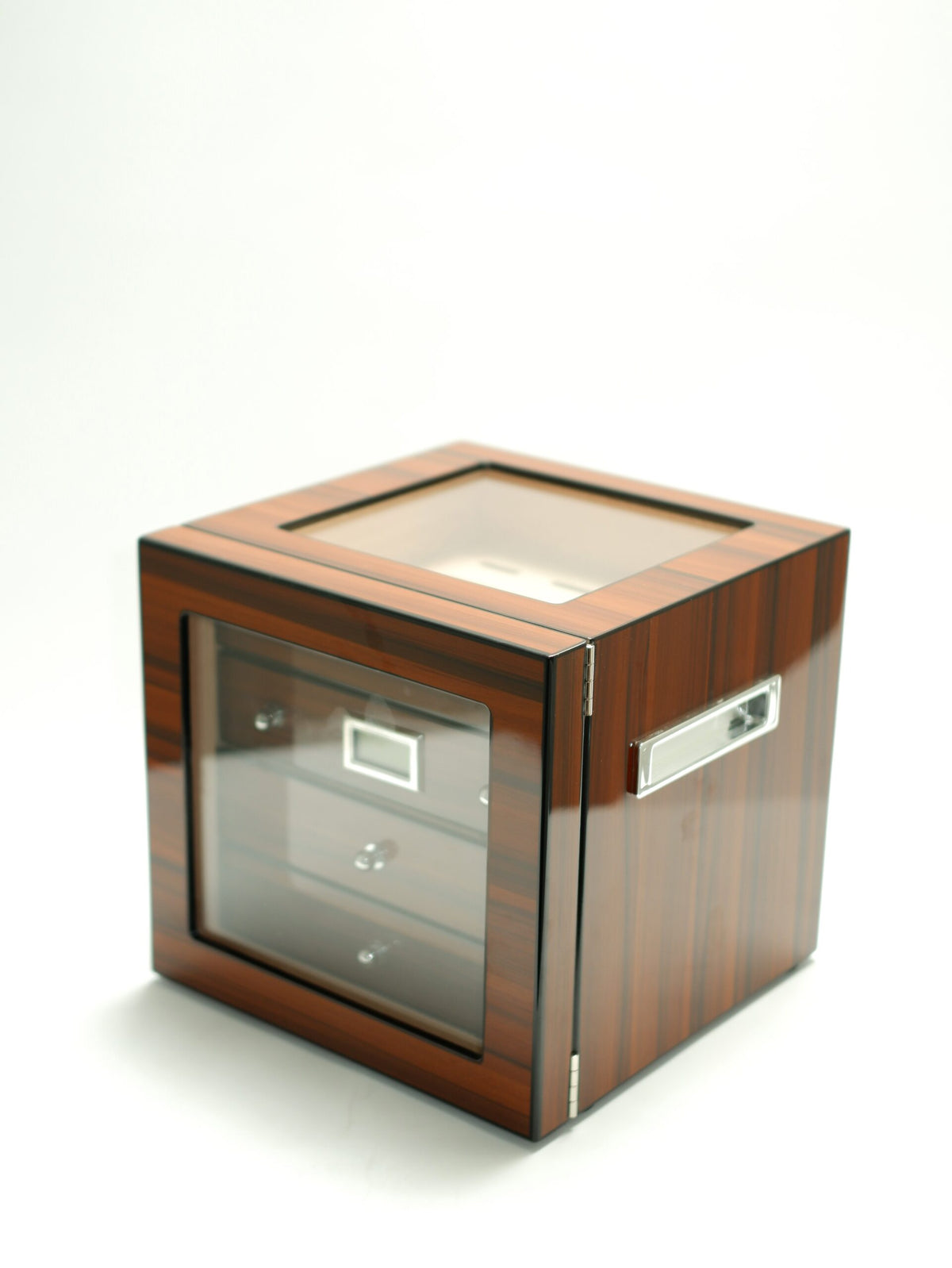 Parmida Kahverengi Humidor 3 Katlı Puro Saklama Kutusu PHUM0249 – yan görünüm