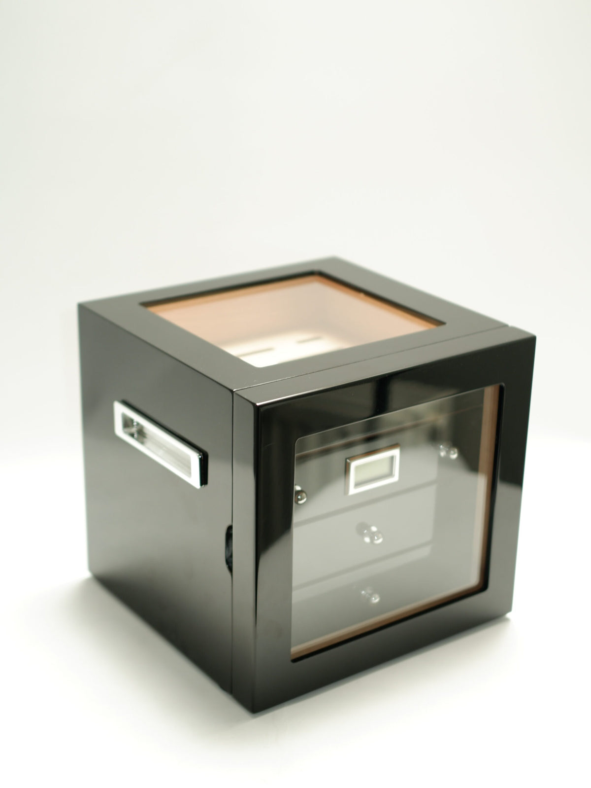 Parmida Siyah Humidor 3 Katlı Puro Saklama Kutusu PHUM0250 – yan görünüm