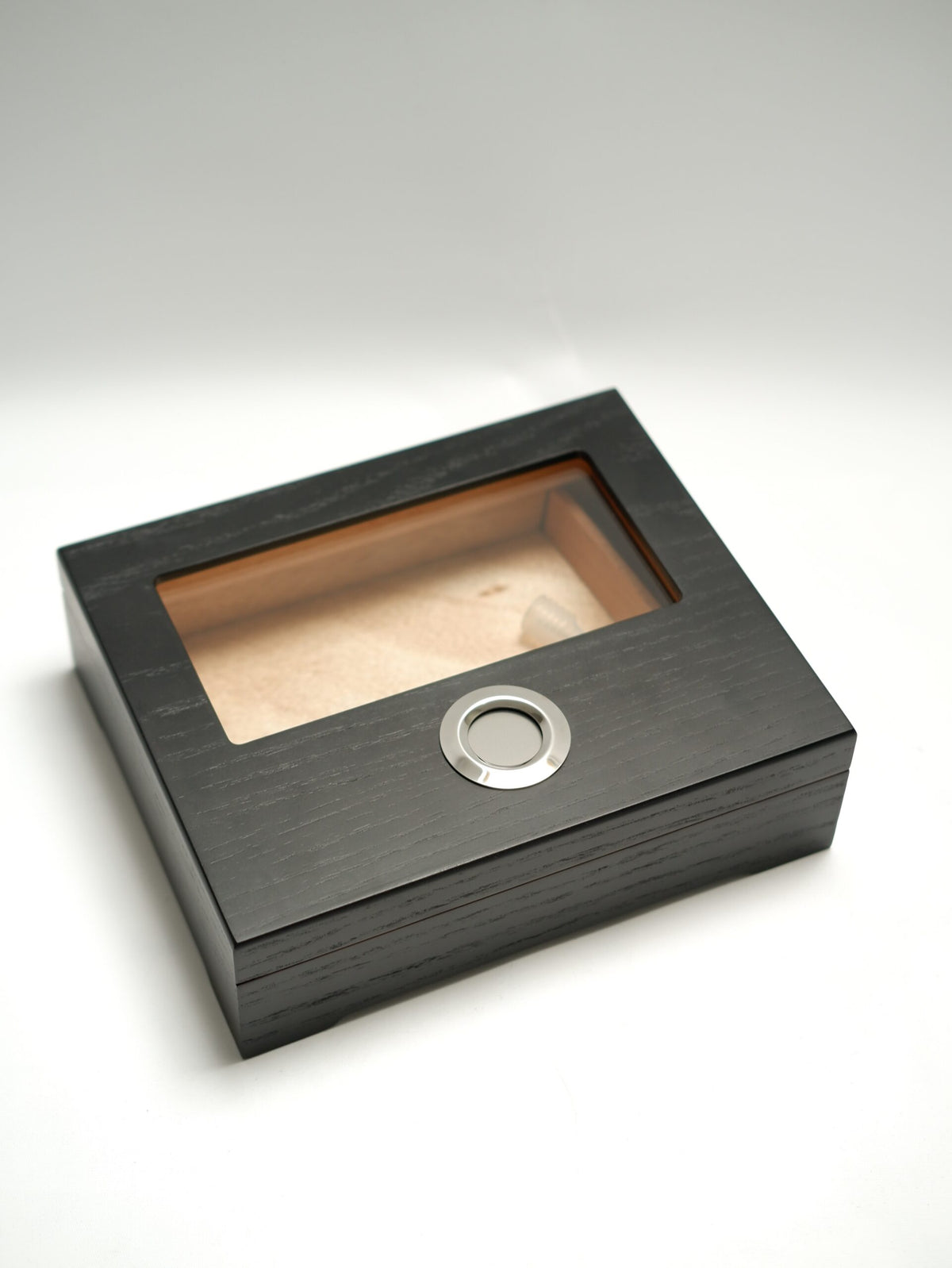 Parmida Siyah Puro Saklama Kutusu Nemlendirici Premium Humidor PHUM0263 – yan görünüm