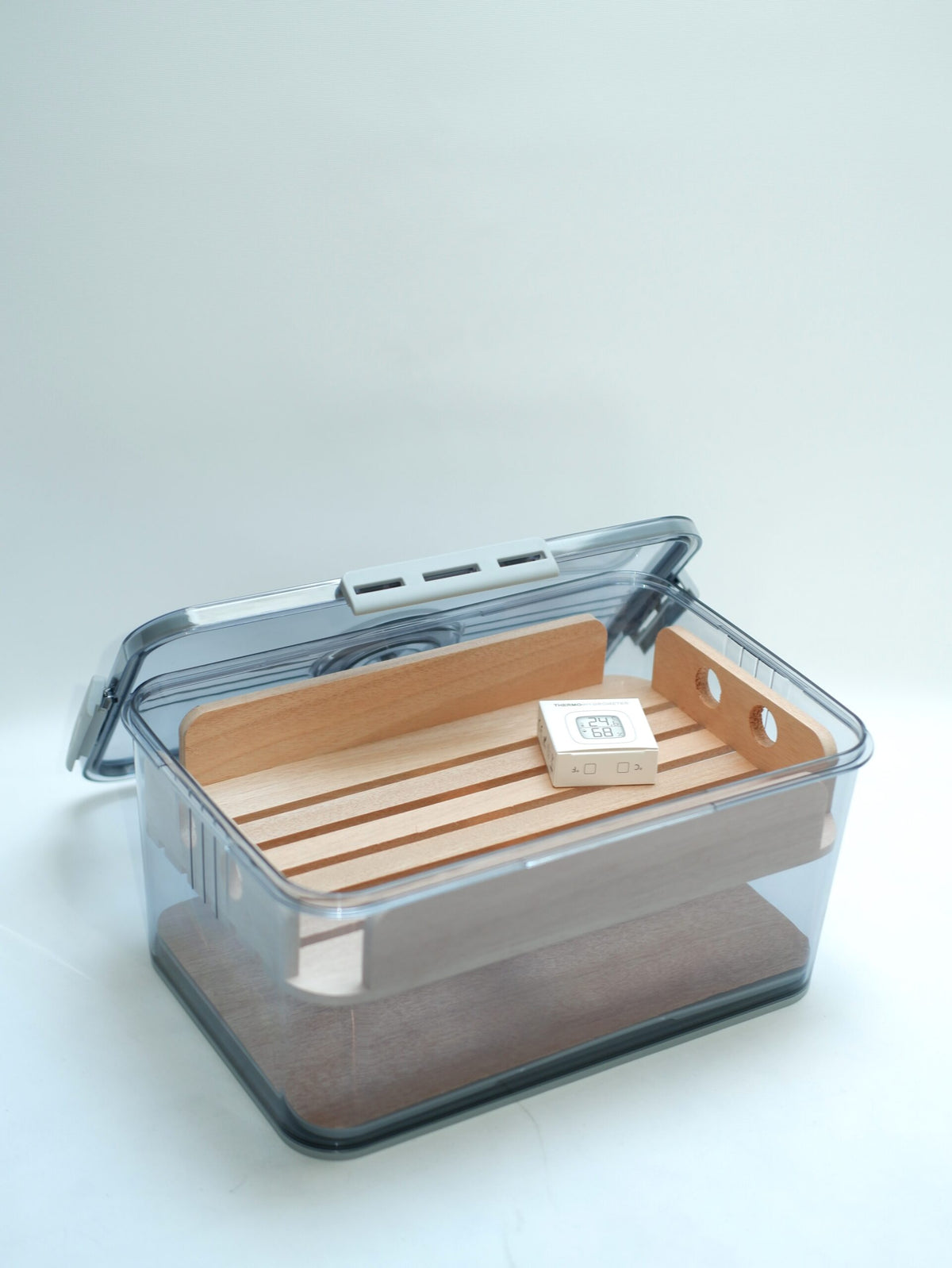 Parmida Şeffaf Humidor Puro Saklama Kutusu PHUM0272 – yakından görünüm