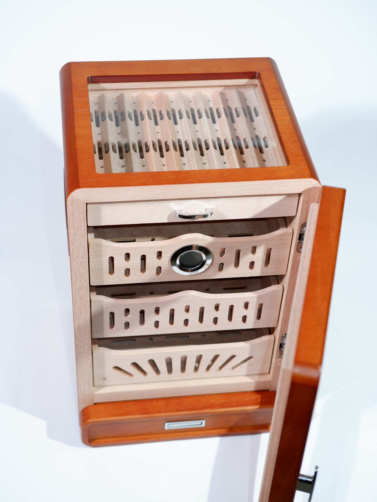 Parmida Kahverengi 3 Raflı Sedir Ağacı Nemlendirici Humidor PHUM0205 – detay görünümü
