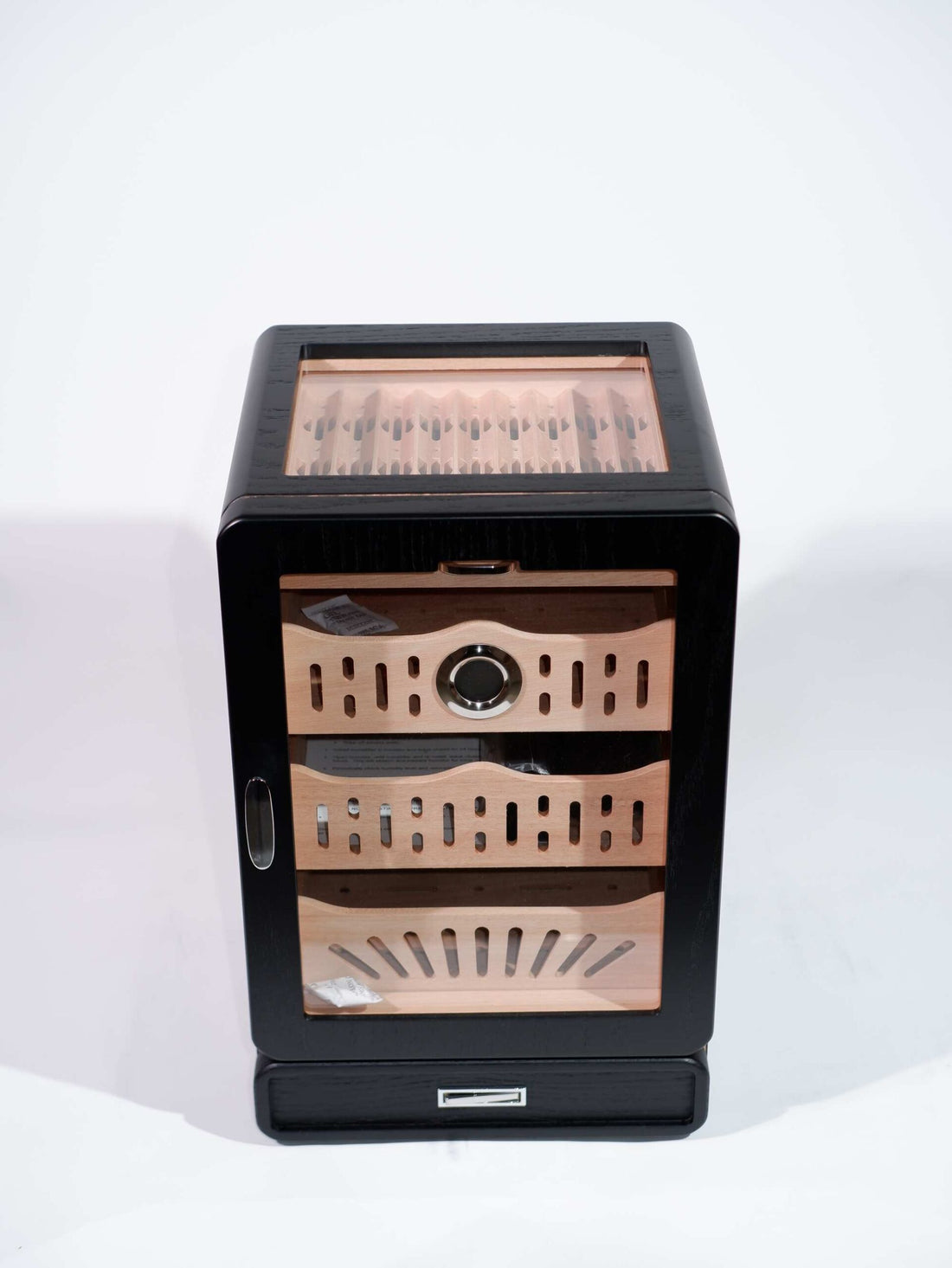 Parmida Siyah 3 Raflı Sedir Ağacı Nemlendirici Humidor PHUM0204
