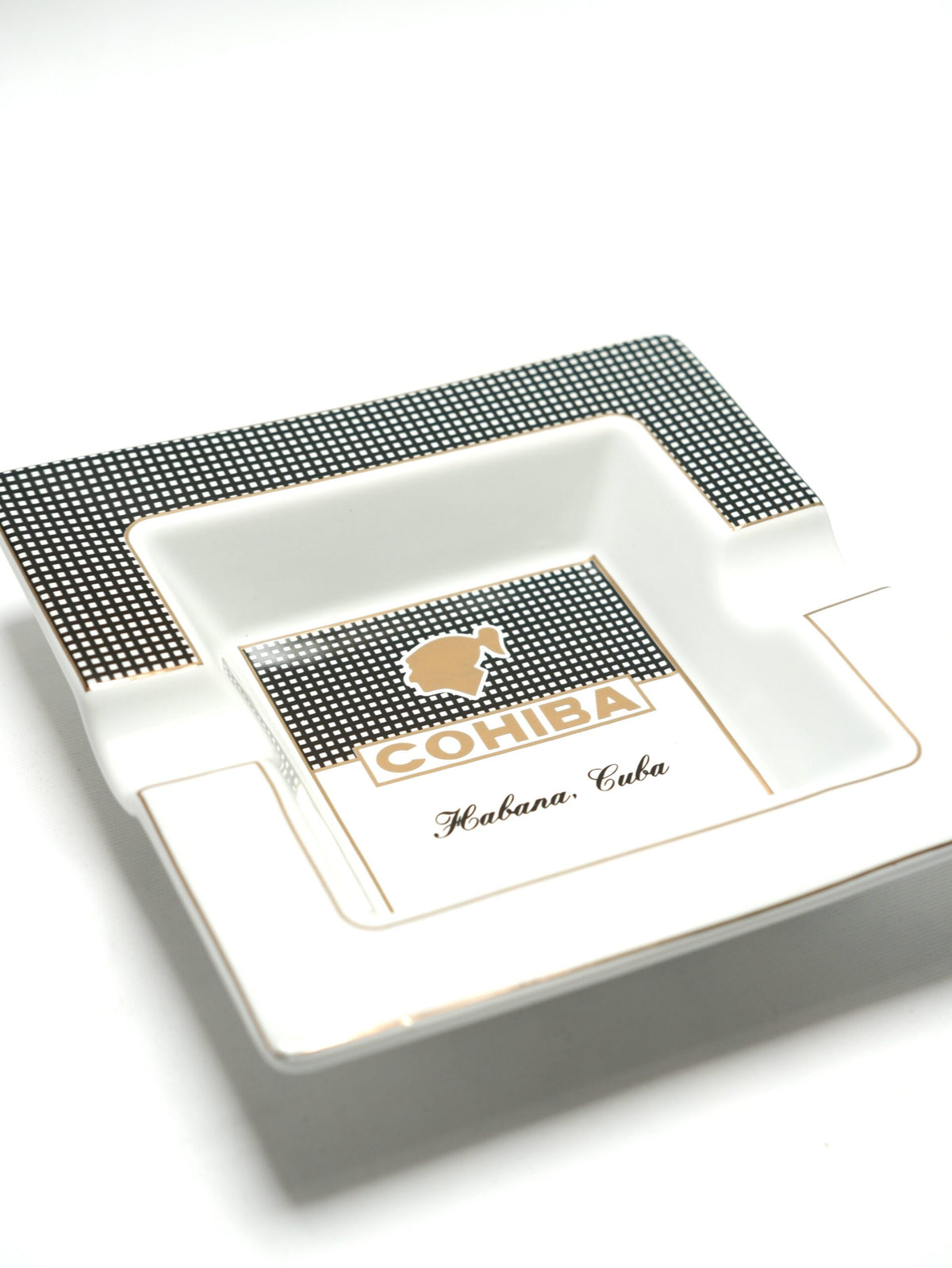 Cohiba Beyaz İkili Hazneli Seramik Puro Küllüğü CKL0194 – detay görünümü