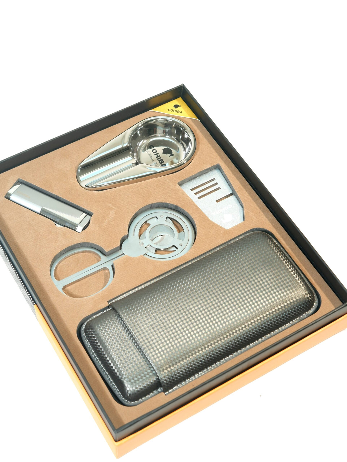 Cohiba Beşli Gümüş Puro Seti CST0309 – detay görünümü