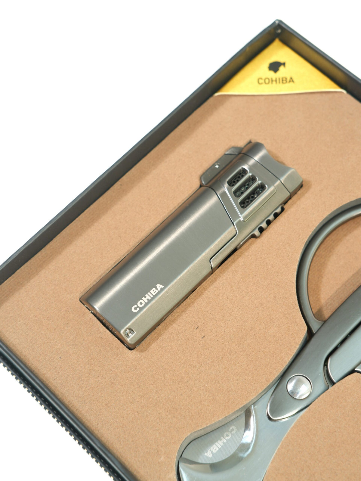 Cohiba İkili Gunmetal Puro Seti CST0321 – detay görünümü