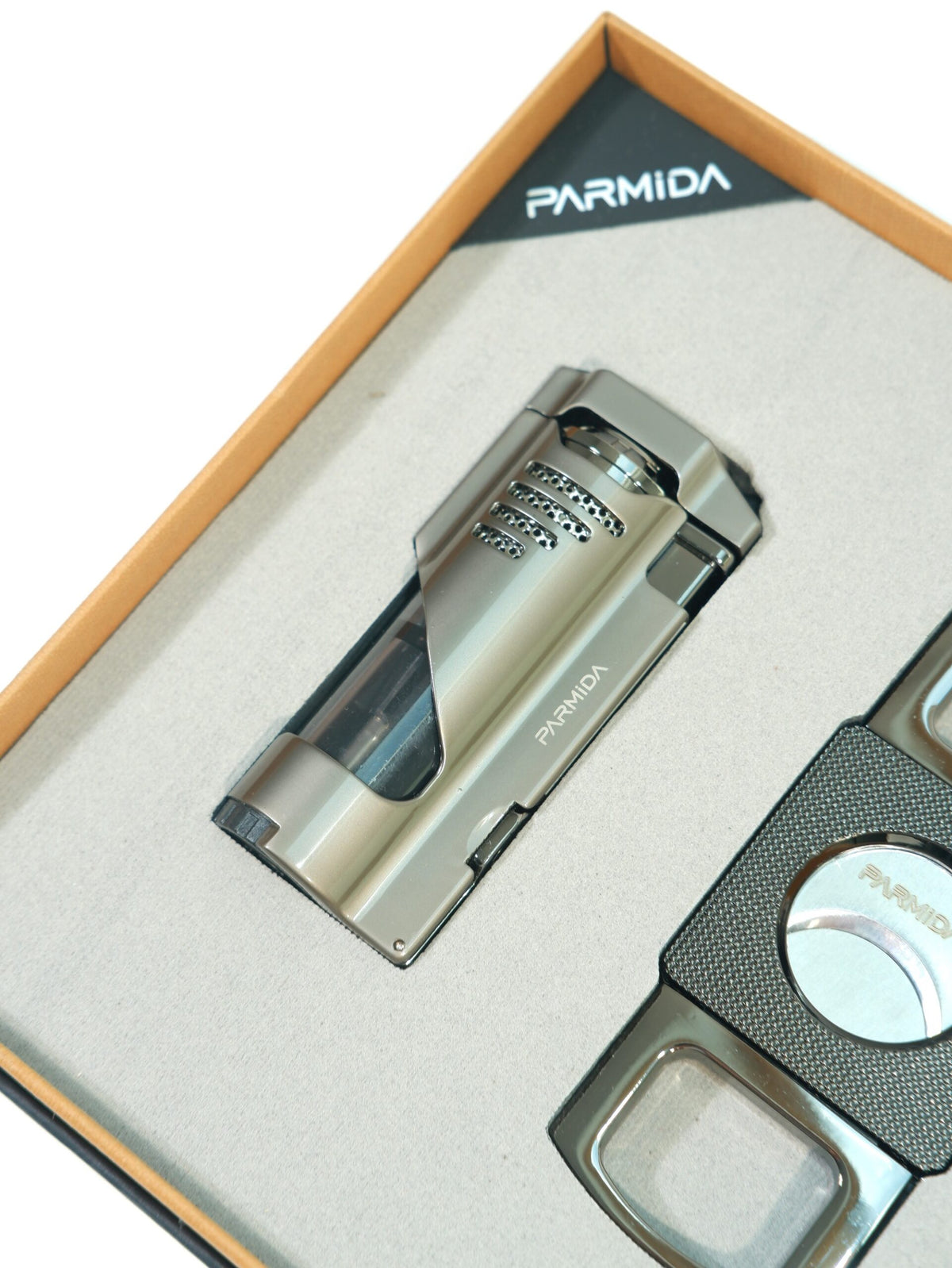 Parmida İkili Gunmetal Puro Seti PST0168 – detay görünümü