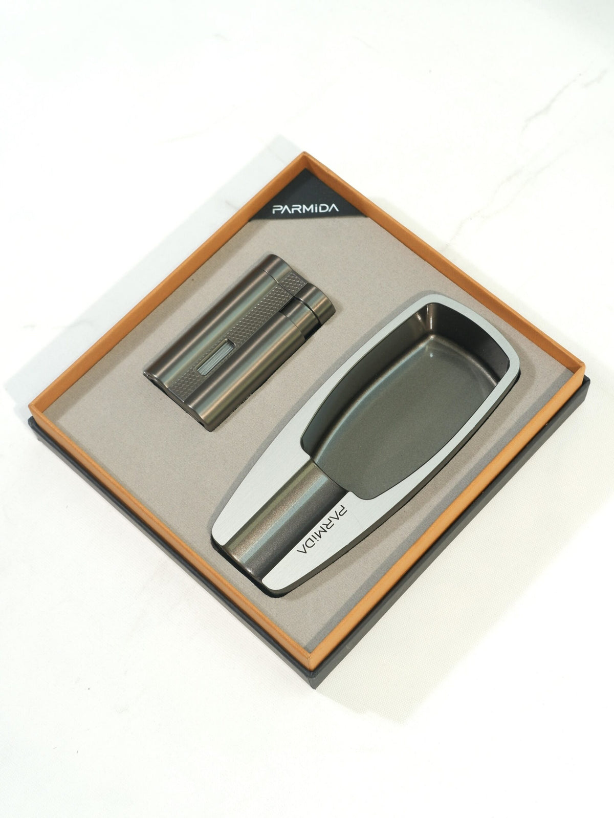 Parmida İkili Gunmetal Puro Seti PST0167 – farklı açıdan görünüm