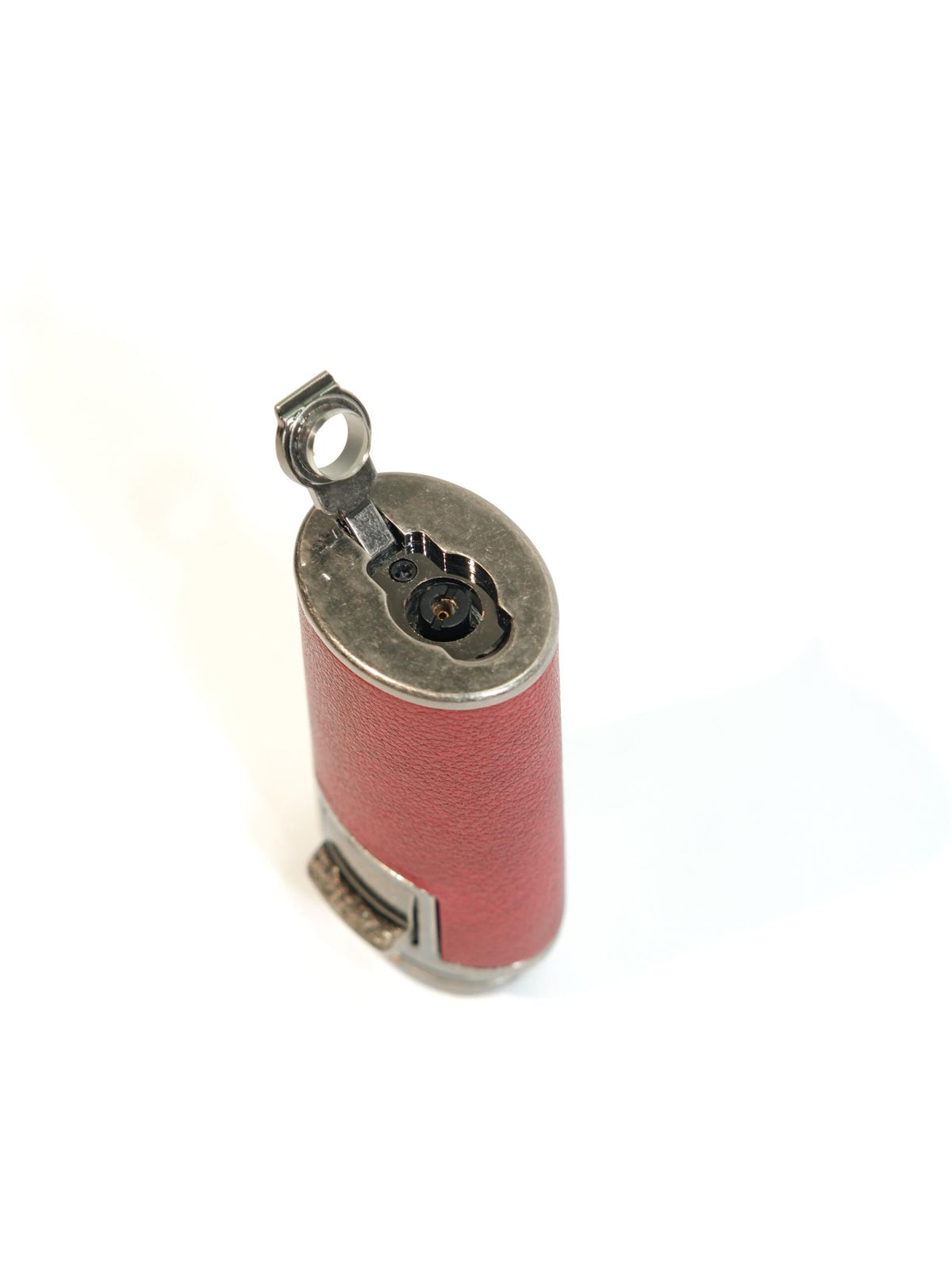 Parmida Bordo Çift Torch Deri Kaplama Puro Çakmak PCM0989 – yakından görünüm