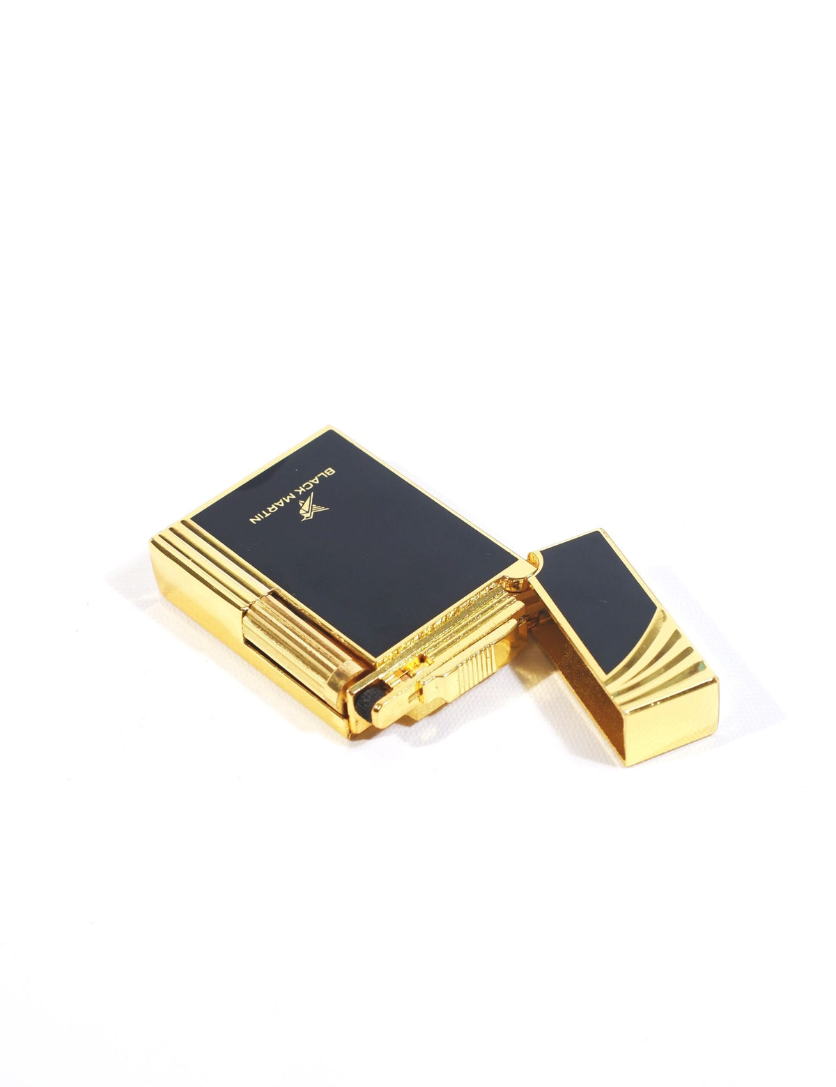 Black Martin Soft Flame Çakmak Siyah-Gold BM442 – detay görünümü