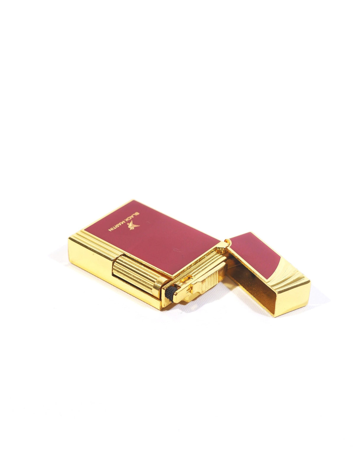 Black Martin Soft Flame Çakmak Bordo-Gold BM444 – detay görünümü