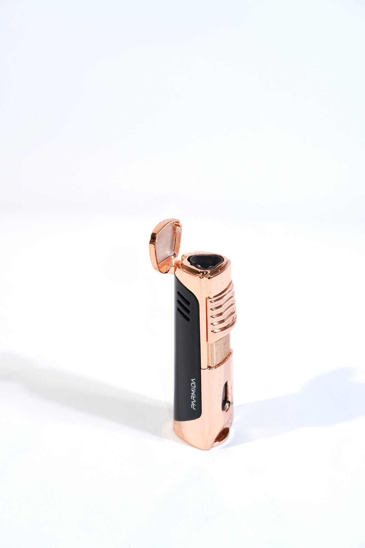 Parmida Siyah-Rose Gold 3 Torch Delicili Puro Çakmak PCM0916 – yan görünüm